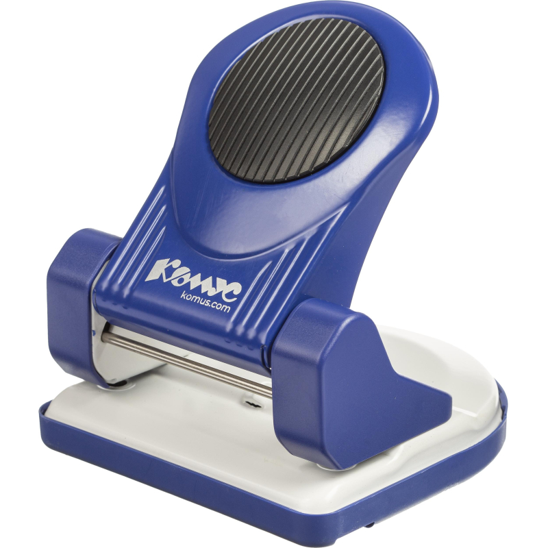 Дырокол Комус MPBL30 до 30 лист. металл, с линейкой и блокиратором, синий 1271914