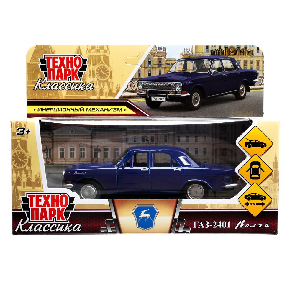Машина металлическая "Газ-2401 Волга" 12 см. темно-синий, Технопарк 2401-12-BL