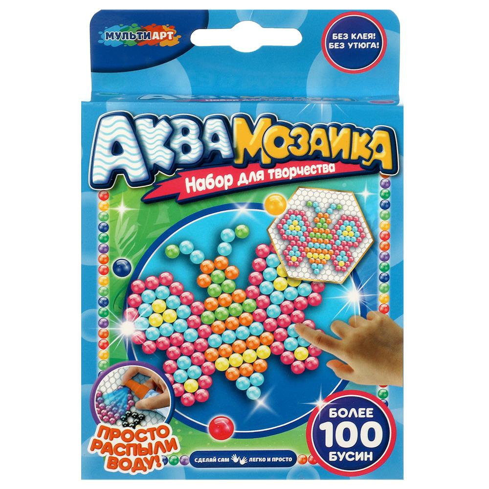 Аквамозаика 100 бусин бабочка MultiArt AB-100BUTTER