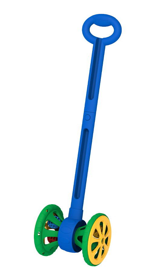 Каталка НОРДПЛАСТ Весёлые колёсики с шариками, сине-зеленая Н-760/1