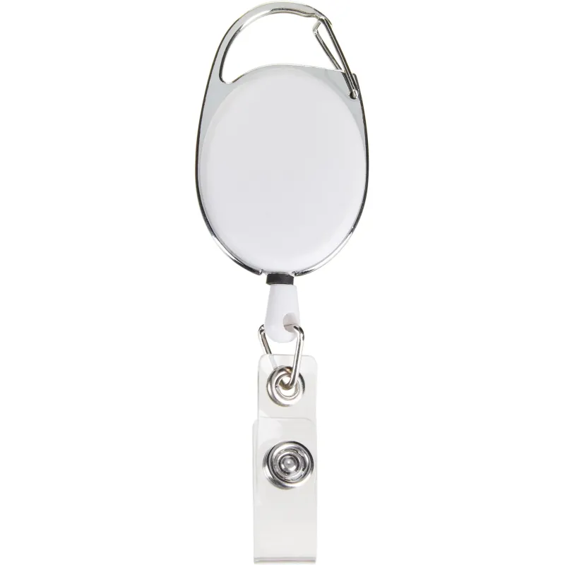 Держатель для бейджа Комус с рулеткой белый (без бейджа) 1шт 2043399