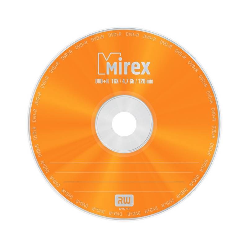 Носители информации DVD+R, 16x, Mirex, Cake/50, UL130013A1B 1200913
