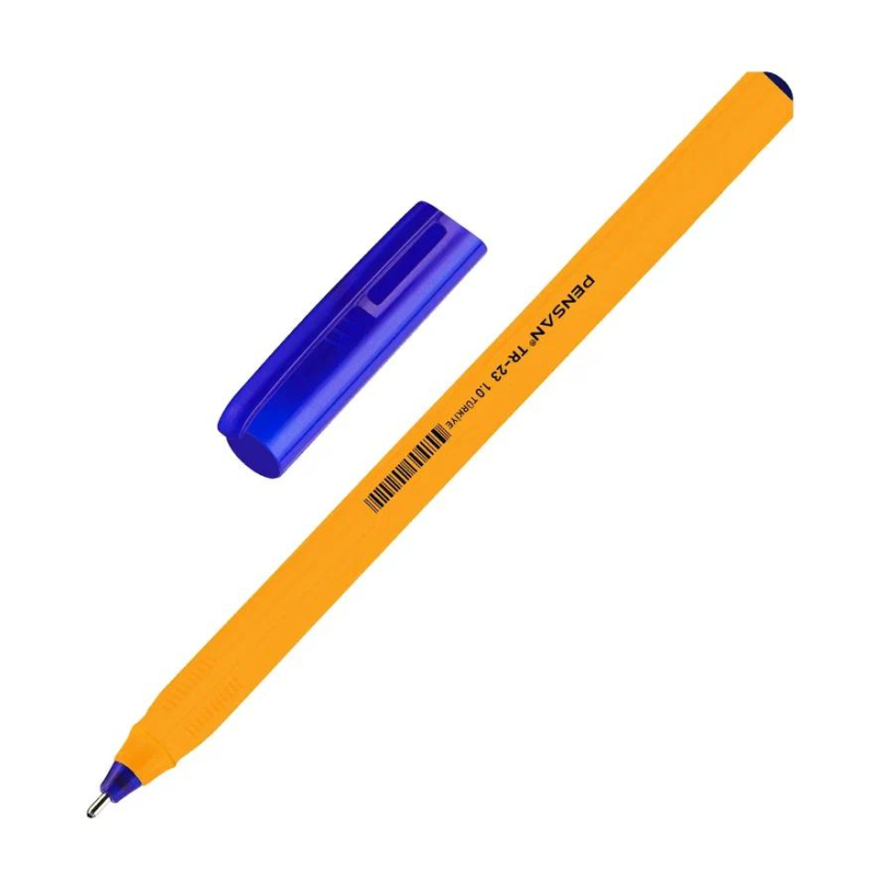 Ручка шарик. неавтомат. PENSAN YELLOW треугол.синяя 1,0мм TR-23/50 1599470