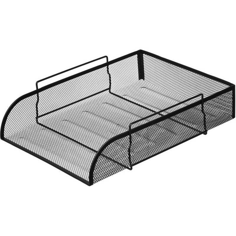 Лоток для бумаг Attache горизонт., металл. сетка, выс.83мм, чёрный 688774