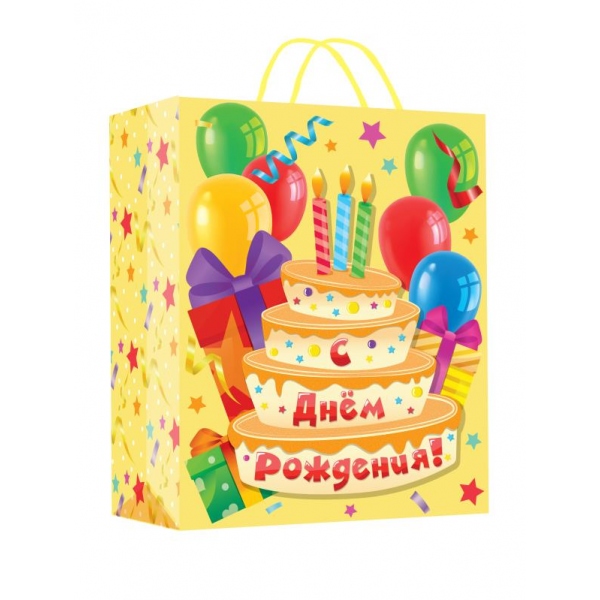Пакет подарочный с аппликацией, размер L, 26х32х14 см. Чудо праздник PAL-113297-CK