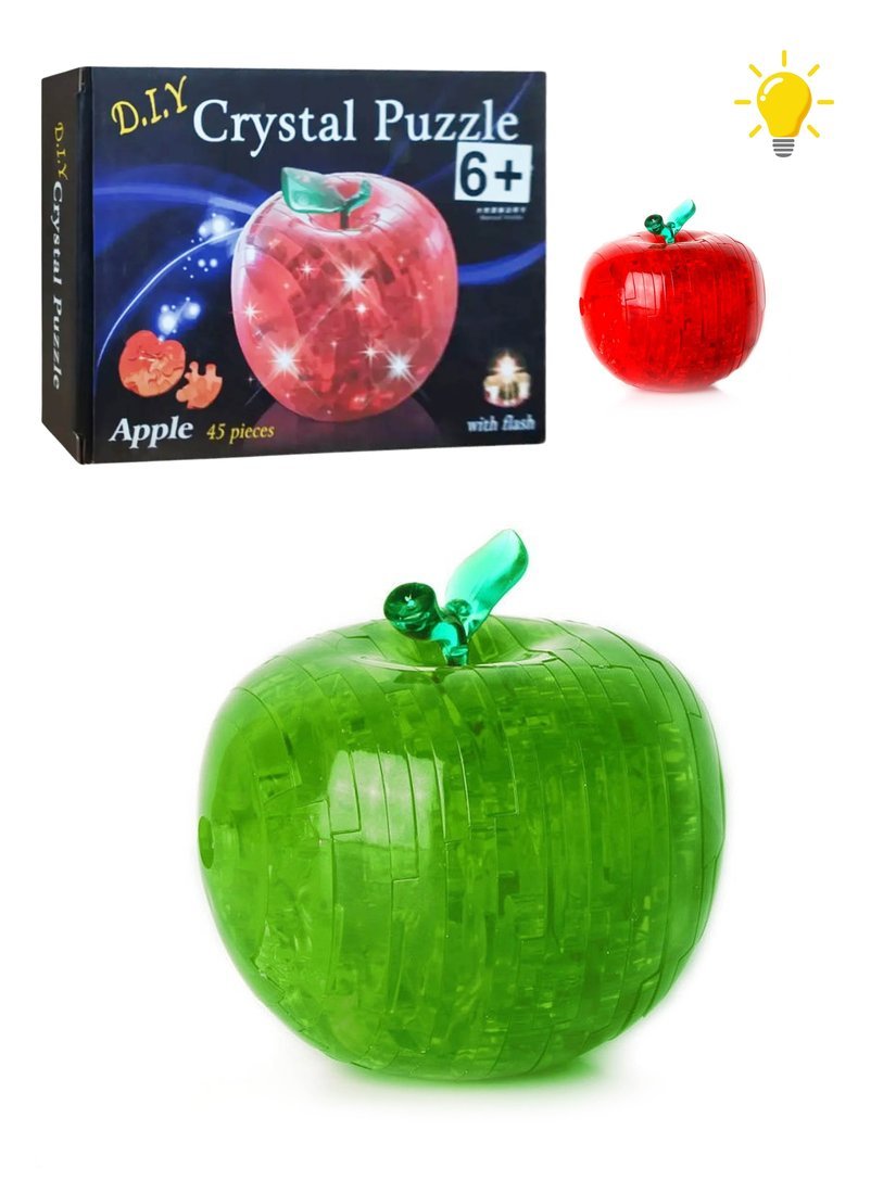 Пазл 3Д Яблоко, свет, в асс. Наша Игрушка 100067858