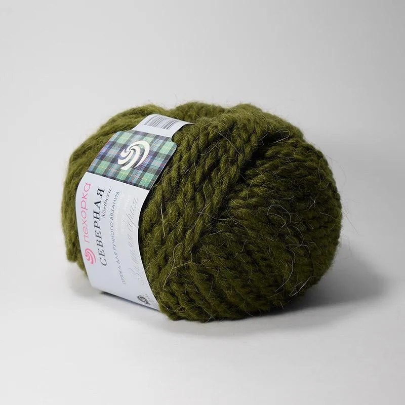 Пряжа ПЕХОРКА Северная 50м/50г цвет 448-Св.оливковый 2124164480