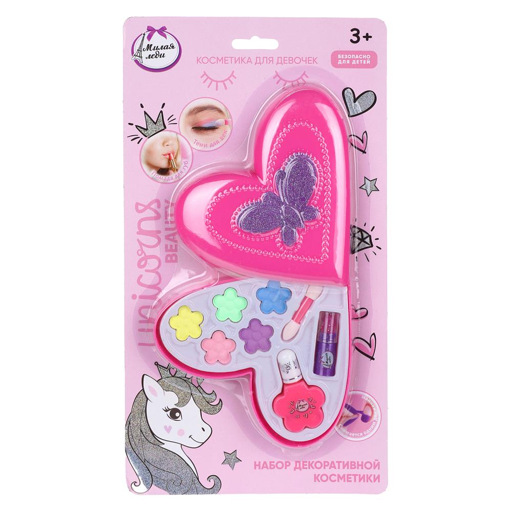Косметика для девочек: тени для век, помада, лак для ногтей Милая Леди 70566I3-UNI-ML (144)