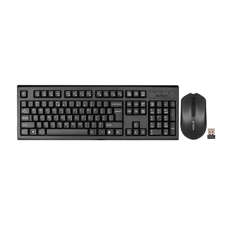 Набор клавиатура+мышь A4Tech 3000NS клав:чер мышь:чер/USB/WLS/Multimedia 1829326