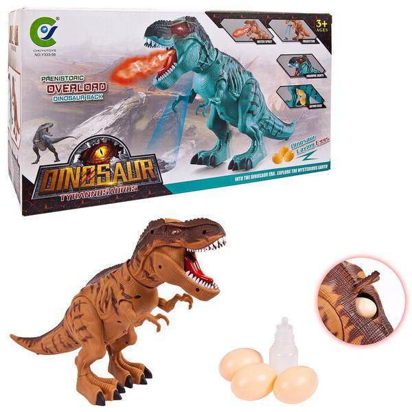 Динозавр "Тиранозавр" движение, звуковые и световые эффекты (проектор) в комплекте 3 яйца. (в асс) Junfa Y333-56