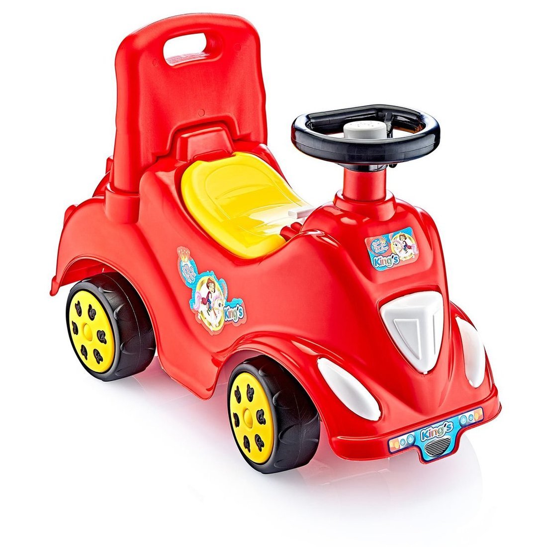 Машина-каталка Cool Riders, с клаксоном, красная GUCLU 4263_Red