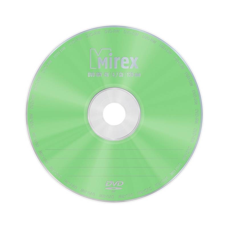 Носители информации DVD-RW, 4x, Mirex, Cake/25, UL130032A4M 1200923