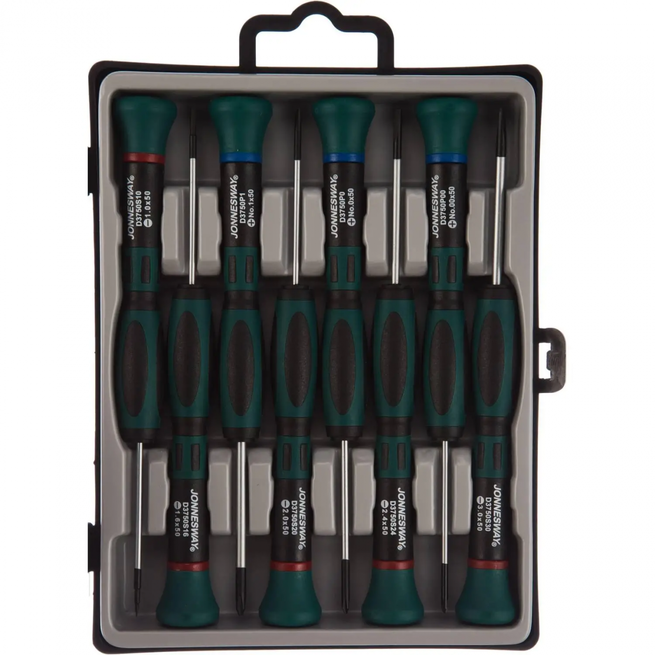 Набор отверток д/точной механики, 50 мм, 8 предметов D3750P08S Jonnesway 1775606