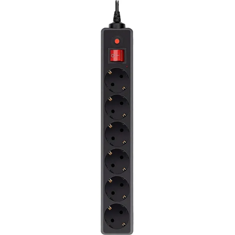 Сетевой фильтр Buro 600SH-16-3-B 3м (6 розеток) черный (коробка) 2100305