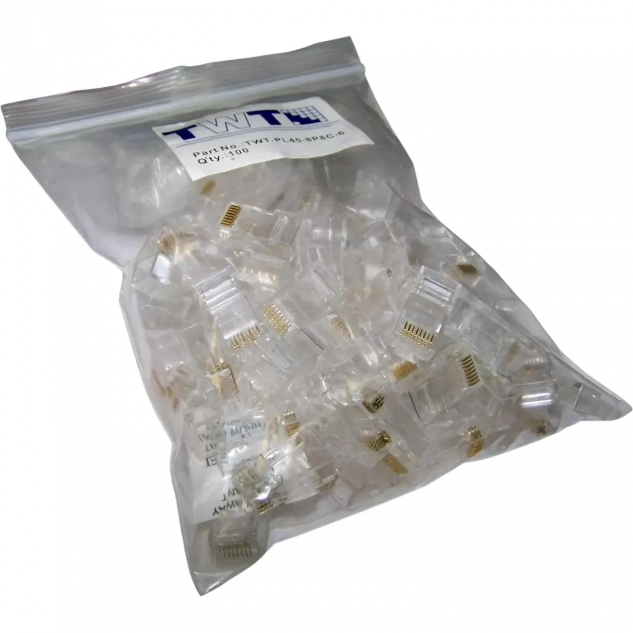 Коннектор RJ45 TWT TWT-PL45-8P8C-6 UTP 8P8C, универс. cat.6, 100шт/уп 2414409