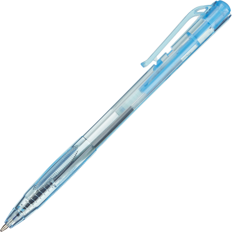 Ручка шариковая автомат. Attache Economy, 0,35мм,синяя,голуб.корп 1783552