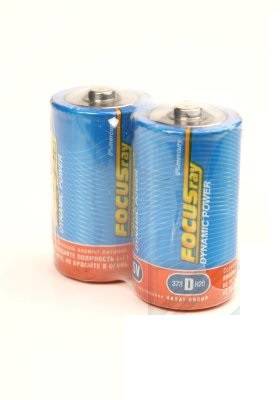 Батарейка D (бочка), солевая, FOCUSray Dynamic Power R20