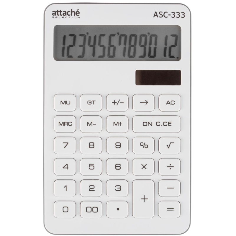 Калькулятор настоль.Компакт Attache Selection ASС-333,12р,дв.пит,170x108бел 1550718 1810