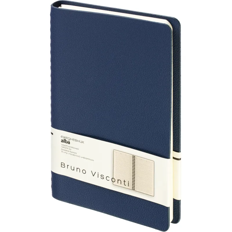 Ежедневник недатированный А5 ALBA синий, 136л 3-783/03 Bruno Visconti 2309907