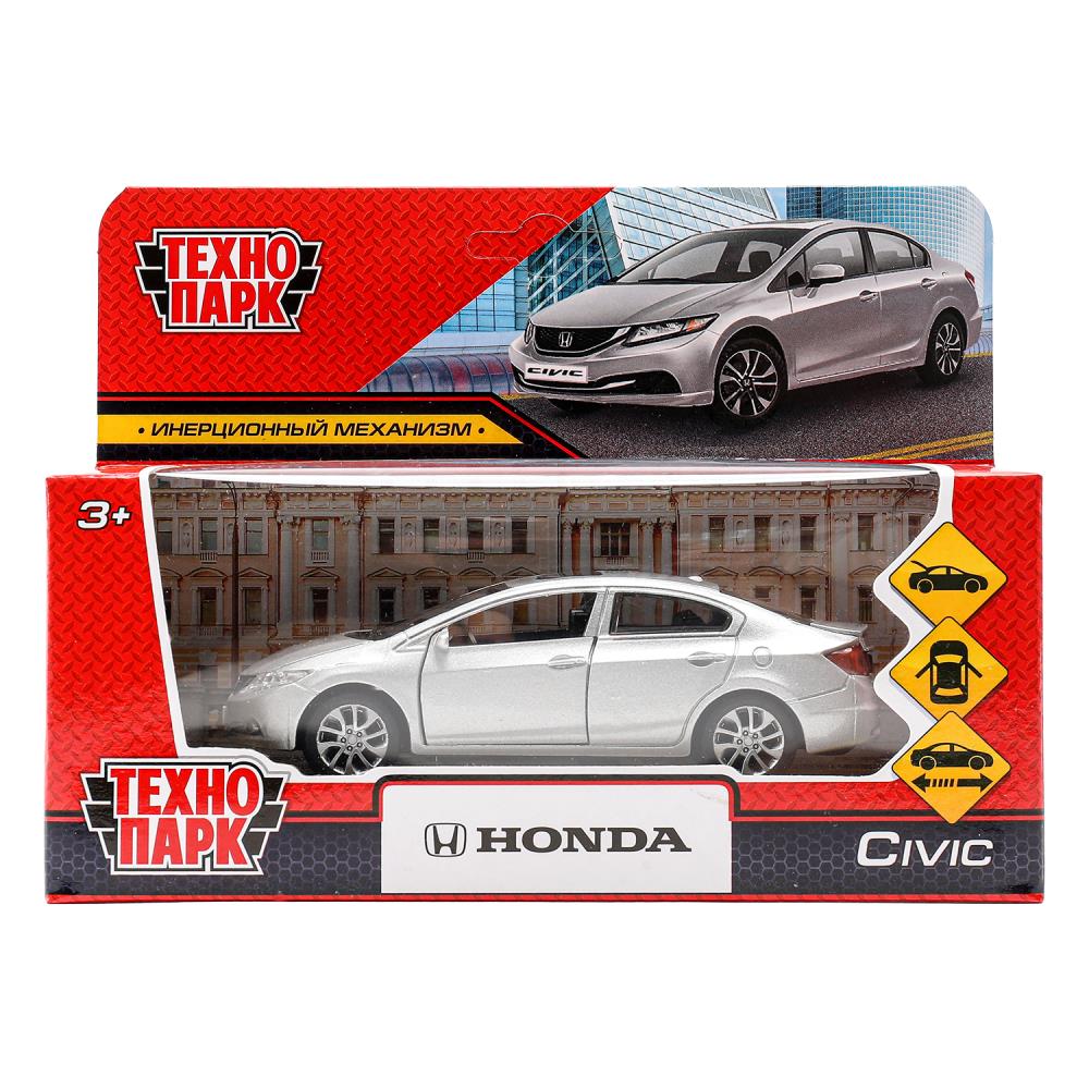 Машина металлическая Хонда Цивик, 12 см. серебряный Технопарк CIVIC-SL (72)