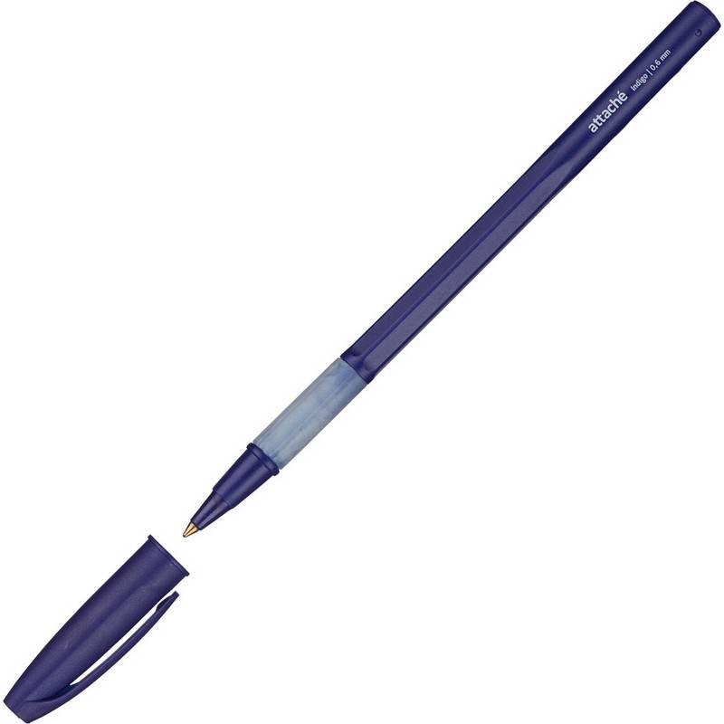 Ручка шариковая Attache Indigo синяя (толщина линии 0.6 мм) 563882