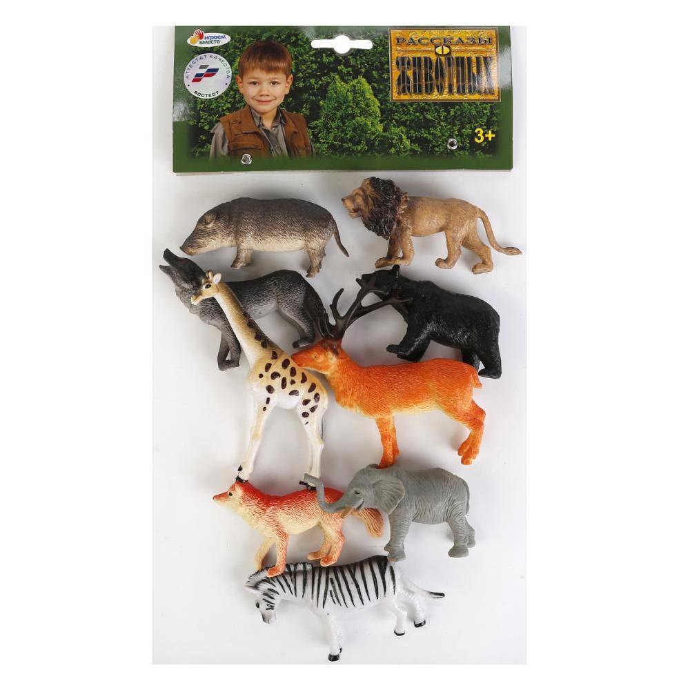 Игровой набор из 9-и животных (дикие и лесные) 10 см. Играем вместе PH040909A15