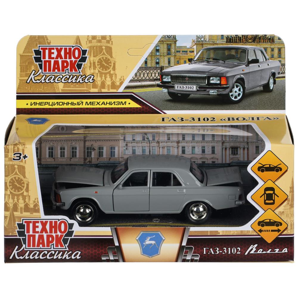 Машина металлическая газ-3102 Волга 12 см, серый, Технопарк GAZ3102-12-GY