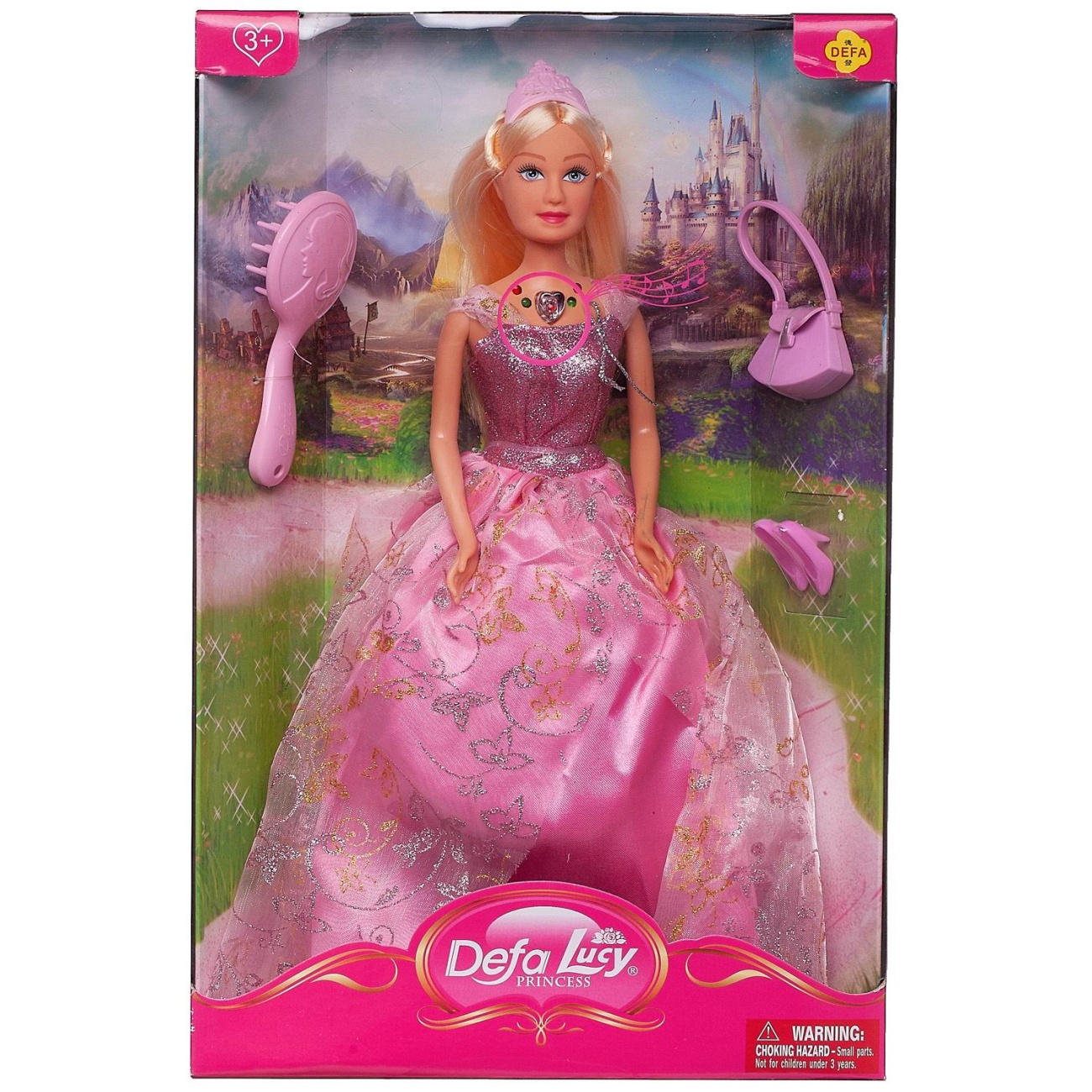 Кукла Defa Lucy Принцесса в розовом платье, с аксесс. 29 см 8239d/розовое