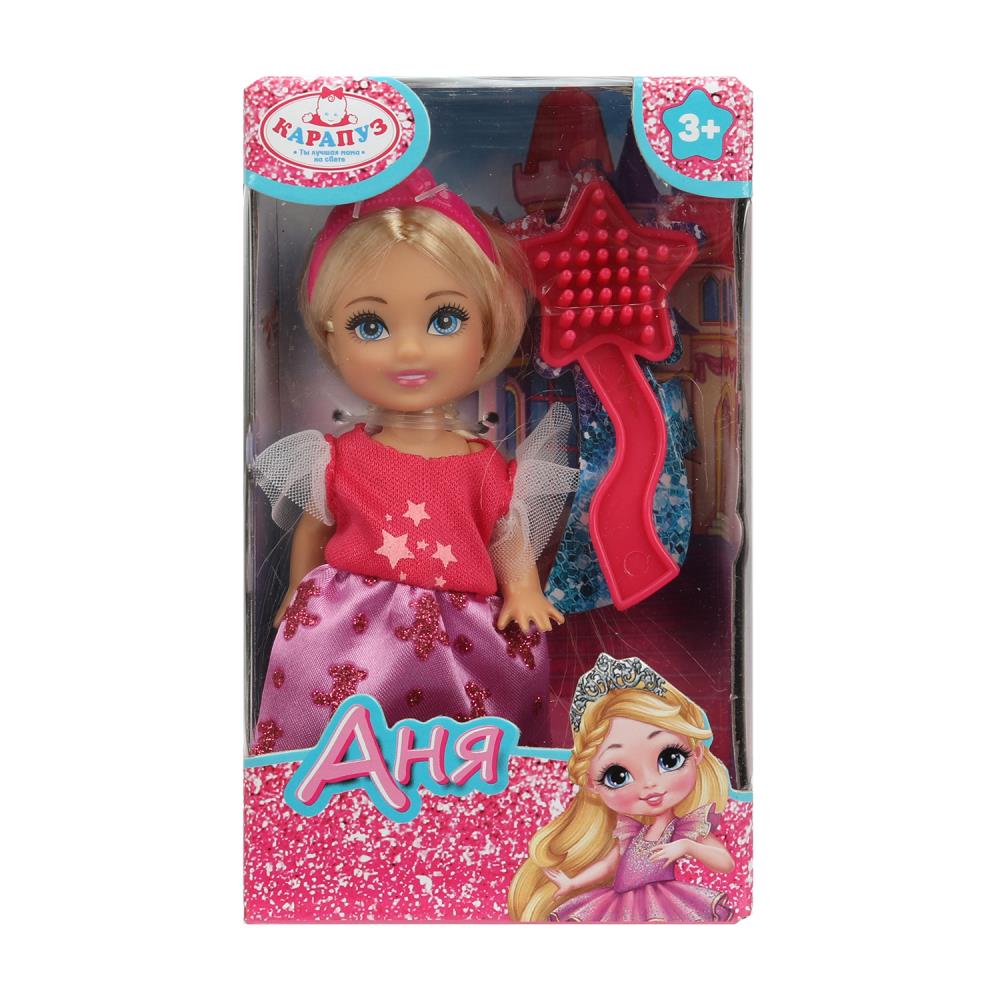 Кукла Анечка, 12 см. аксесс. игрушечные Карапуз ANNA-P3-BB (120)