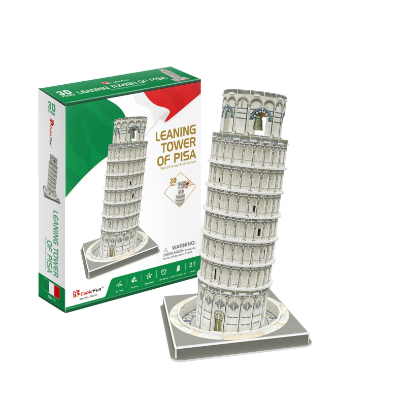 Пазл 3D CubicFun Пизанская башня, 27 деталей C241h 1648175
