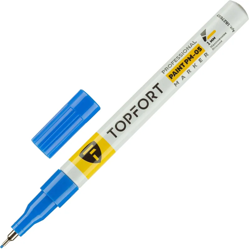 Маркер лаковый TOPFORT Paint 1 мм синий 1827697 ZP1103