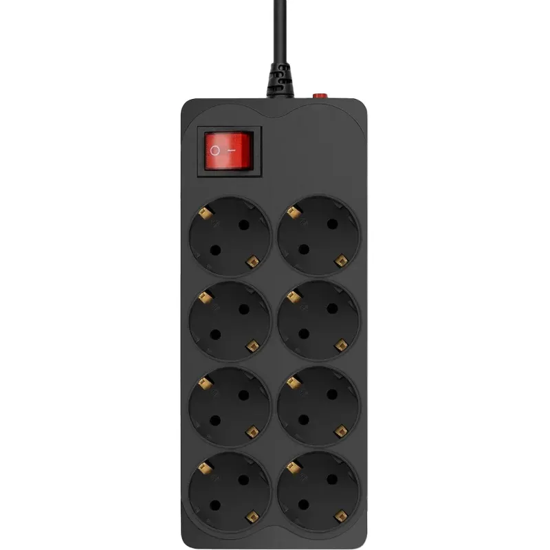 Сетевой фильтр Buro 800SH-5-B 5м (8 розеток) черный(коробка) 2100311