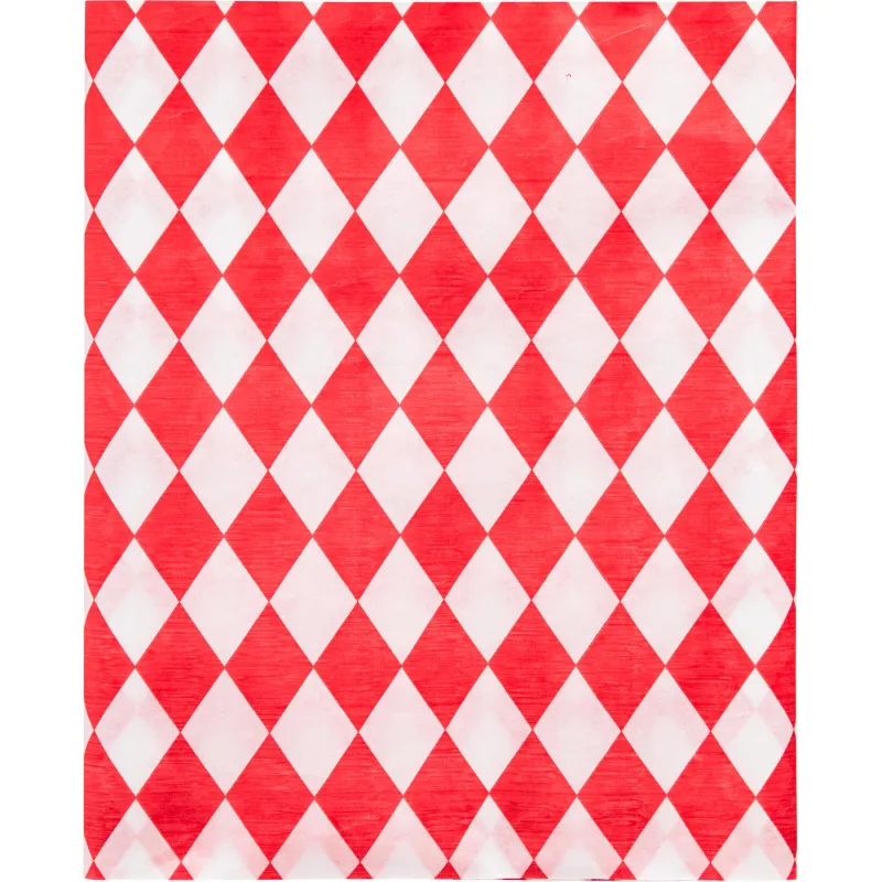 Скатерть одноразовая Luscan, 120х200см 6шт/рулон, красный ромб 2008413