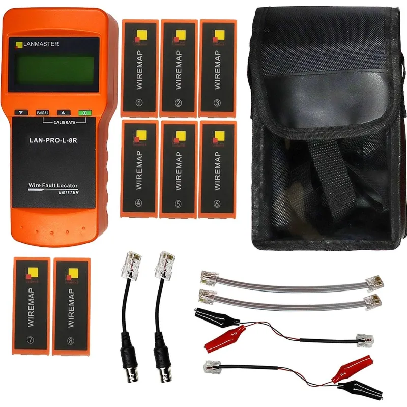 Тестер LANMASTER LAN-PRO-L-8R с измерением длины, 8 ответных частей 2167597