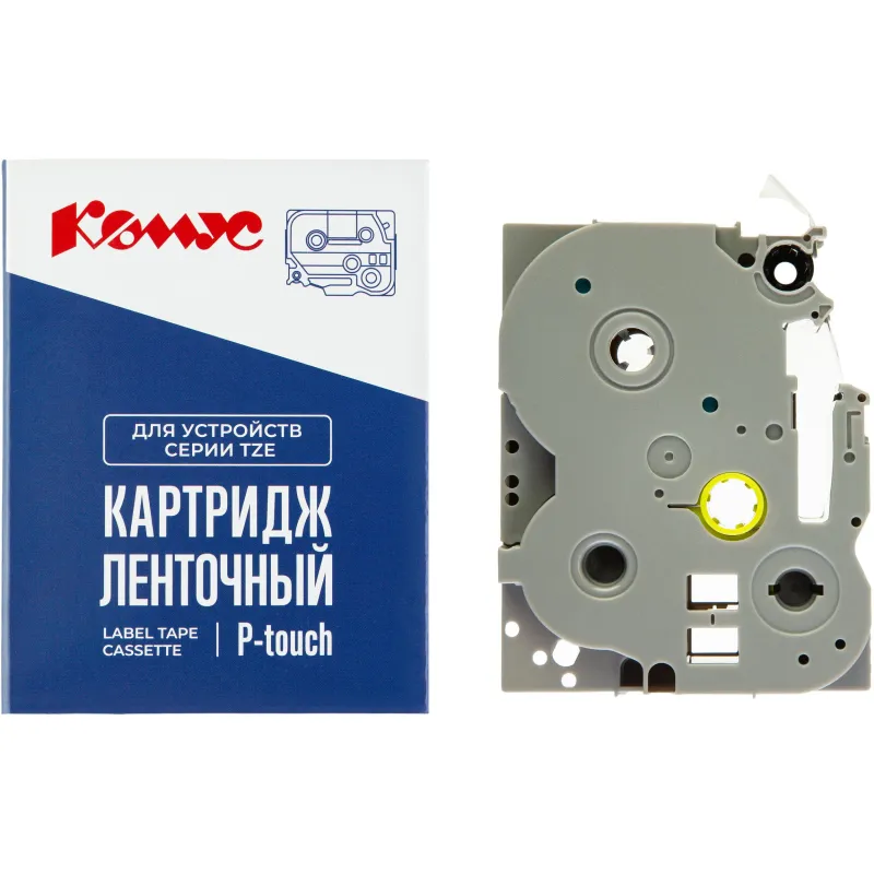 Картридж Комус TZE-M61(Brother TZE-M61 черный на прозрачном,36мм/8м) 1944216 RL-B-TM61P-BK/CL-36MM*8M