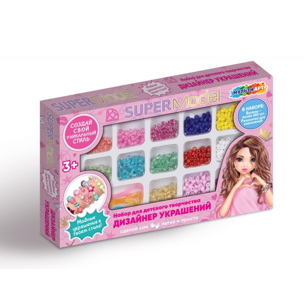 Набор бусин и бисера Супер модель MultiArt BEADSET-TOPMOD1 (240)