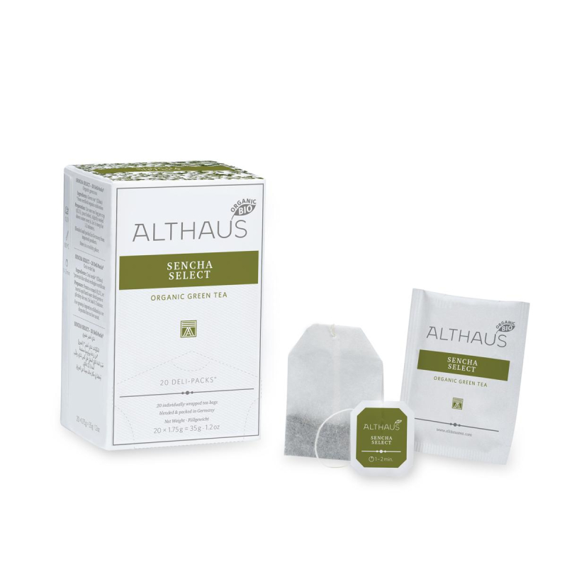 Чай зеленый в пакетиках Althaus Bio Sencha Select 20пакx1,75гр 808689 TALTHB-DP0033