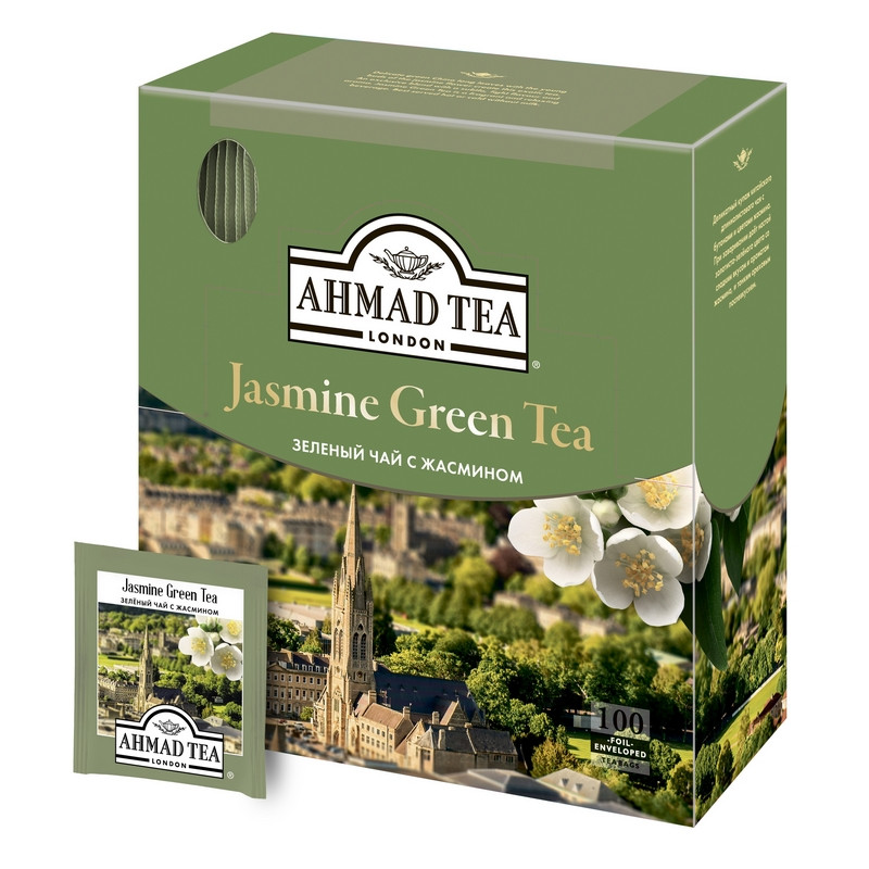 Чай Ahmad Green Jasmine Tea зеленый 100пак/уп 475-08 Ahmad Tea 98221
