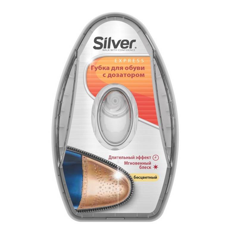 Губка-блеск для обуви с дозатором Silver бесцветная (PS2007-03) 1041041