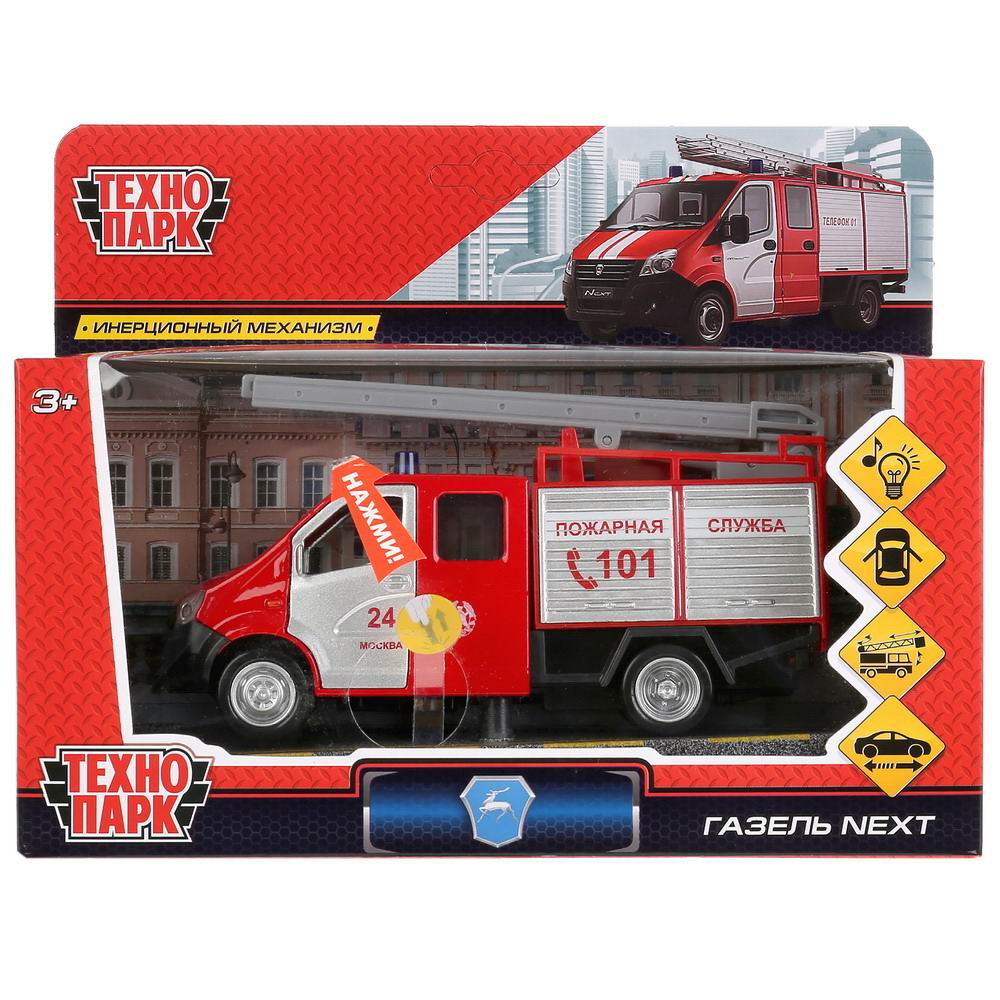 Машина Технопарк ГАЗЕЛЬ NEXT Пожарная 14,5 см, свет/звук NEXTFIR-15SL
