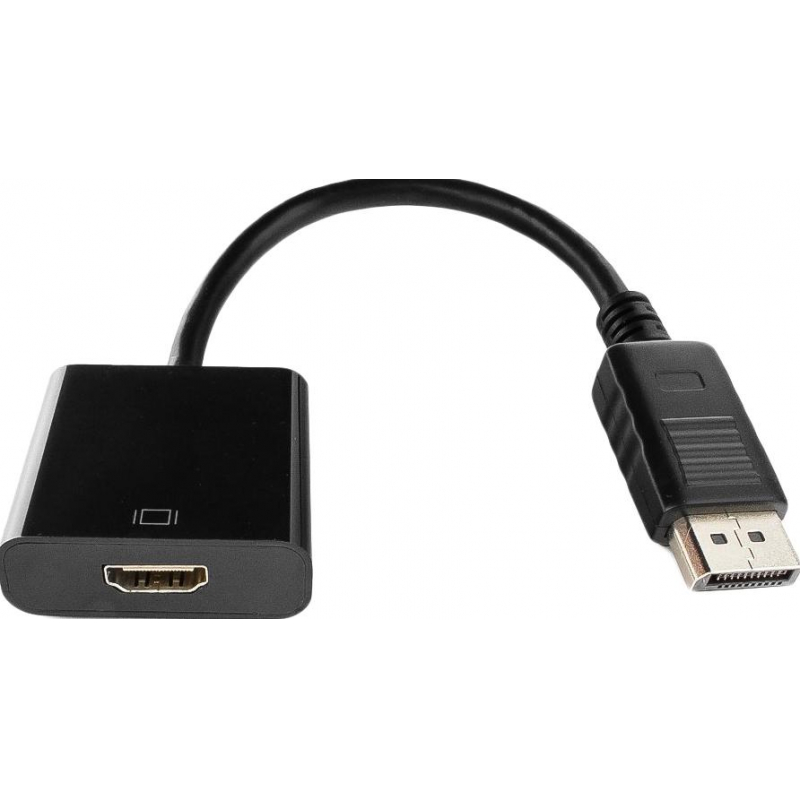 Переходник DisplayPort - HDMI, М/F, 0.1 м, Cablexpert, чер, A-DPM-HDMIF-002 1409420