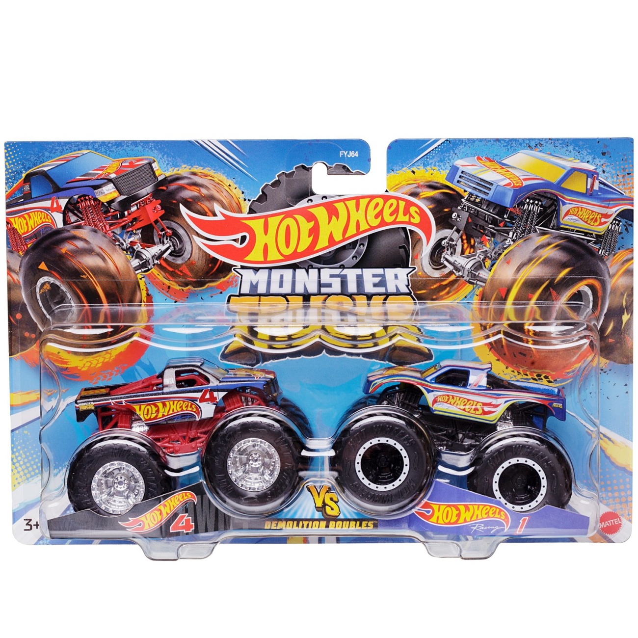 Игровой набор Mattel Hot Wheels Машинки Монстер трак взаимное уничтожение, набор из 2-х штук №5 FYJ64/5