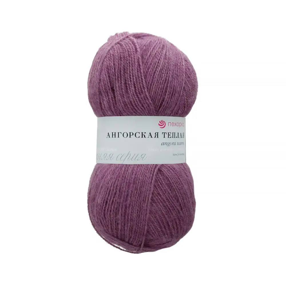 Пряжа ПЕХОРКА Ангорская тёплая 480м/100г цвет 29-Розовая сирень 2125620290