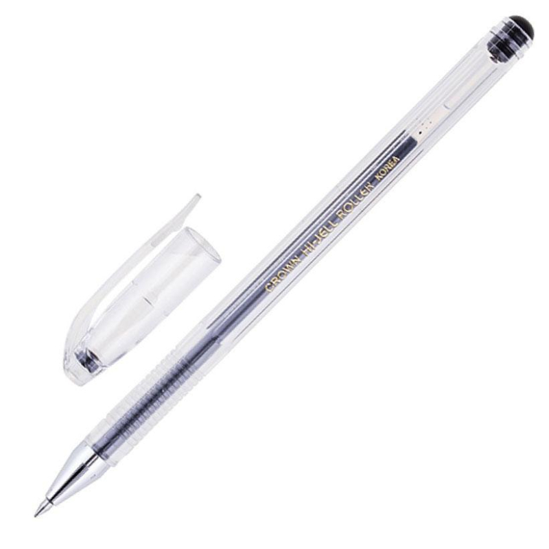 Ручка гель неавтомат. CROWN Hi-Jell черная 0,5мм HJR-500B 1511130