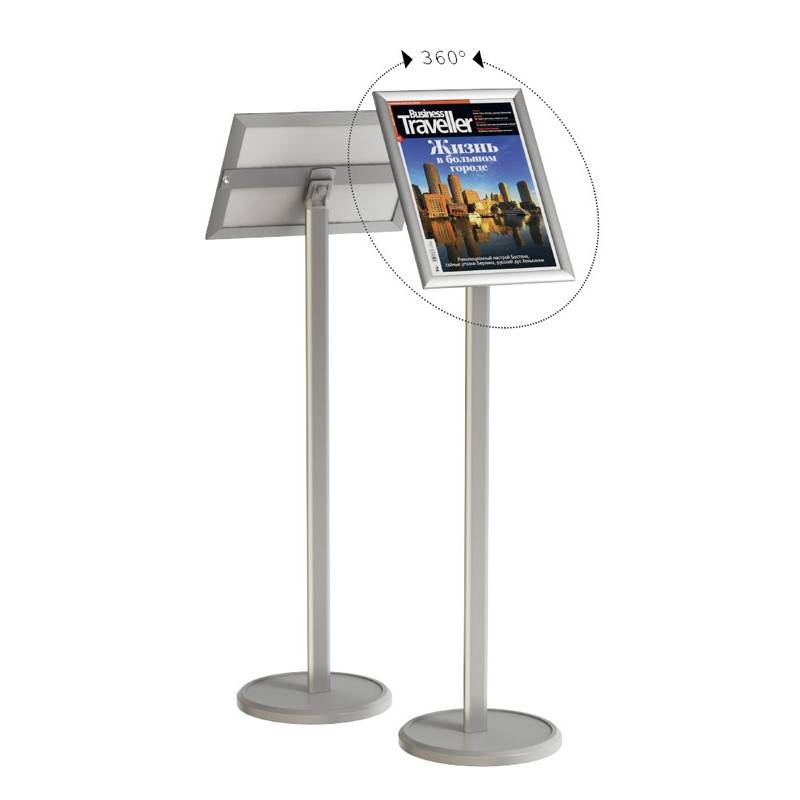 Стойка для размещения информации с клик рамкой A4 вертикальная/горизонтальная Attache 1210206