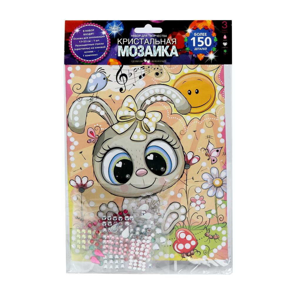 Кристальная мозаика 17х23 см. "зайка" MultiArt CRYST-114765
