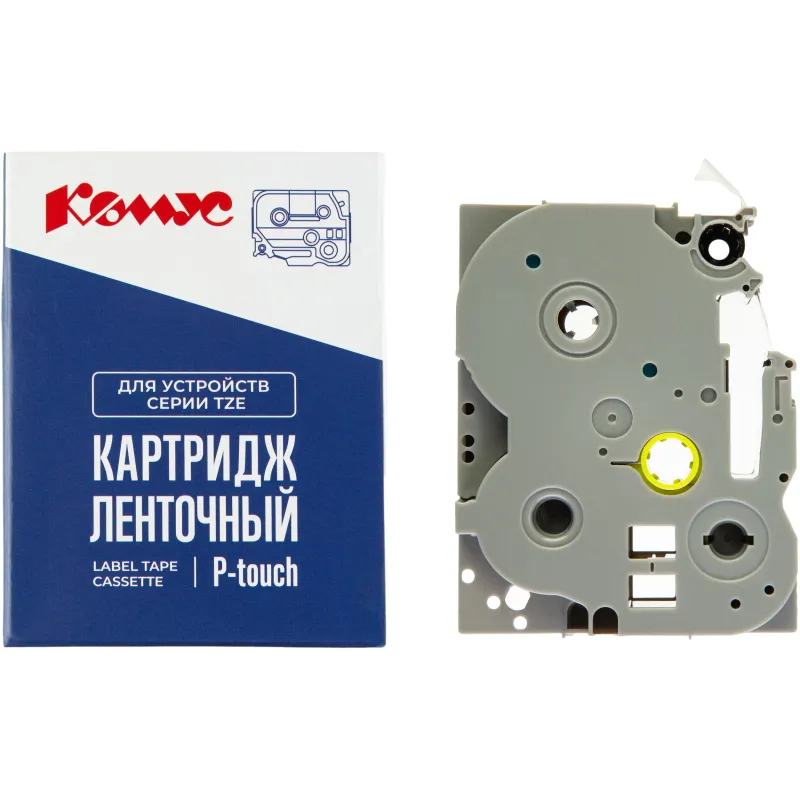 Картридж Комус TZE-121(Brother TZE-121 черный на прозрачном,9мм/8м) 1944138 RL-B-T121P-BK/CL-9MM*8M