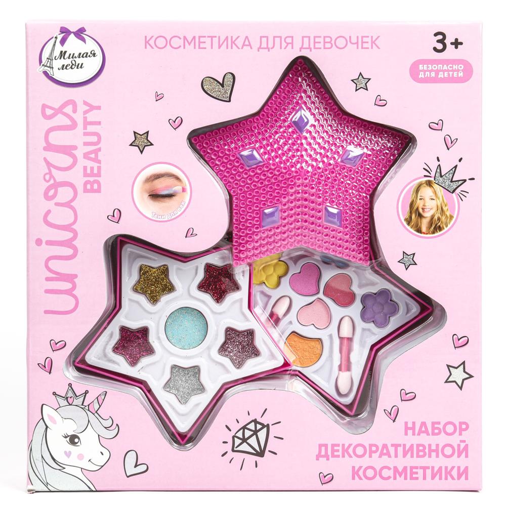 Косметика детская: тени для век, тени для век с блестками Милая Леди 118445-UNI-ML