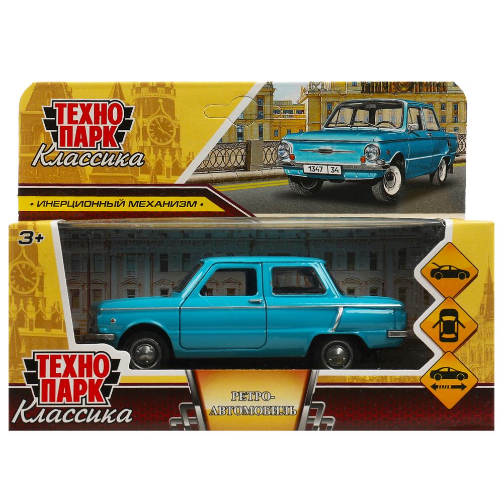 Машина металлическая заз-968а запорожец, 12 см. инерция, голубой Технопарк ZAZ968A-12-BU