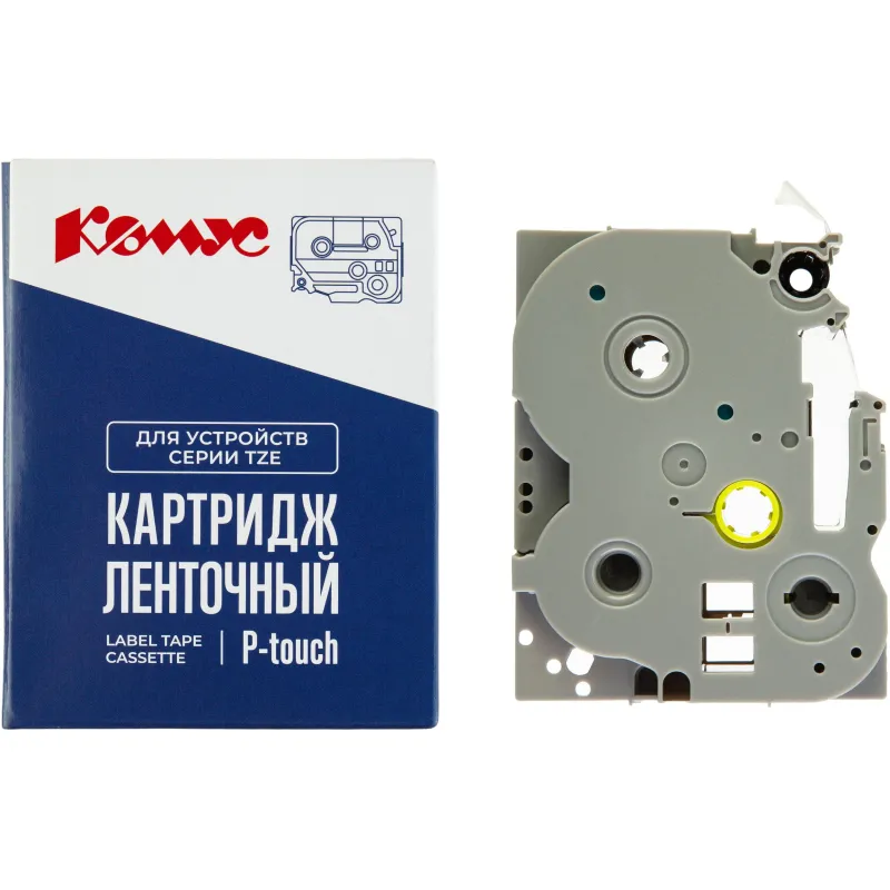 Картридж Комус TZE-115(Brother TZE-115 белый на металлизированном,6мм/8м) 1944133 RL-B-T115P-WT/CL-6MM*8M